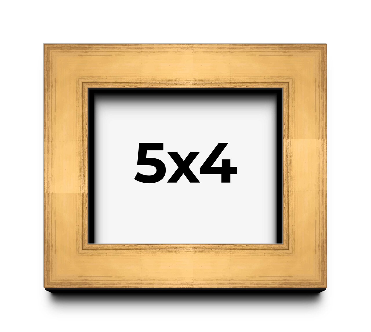 Photo Size Shadow Box 1.5" Depth Gold Picture Frame - UV Acrylic, Backing, Hanging Hardware